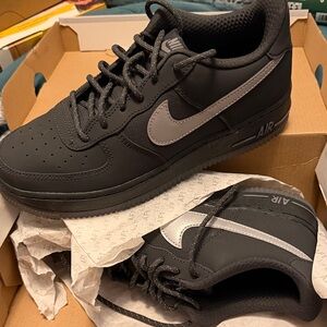 Nike Charcoal and Silver Athletic Shoes